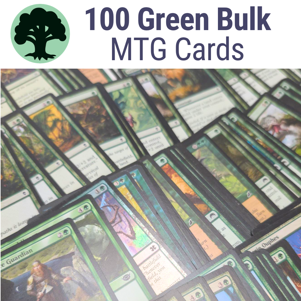 100 x Green MTG Card Starter Bundle