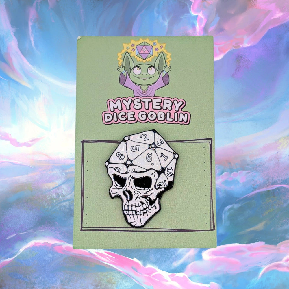 D20 Skull Pin