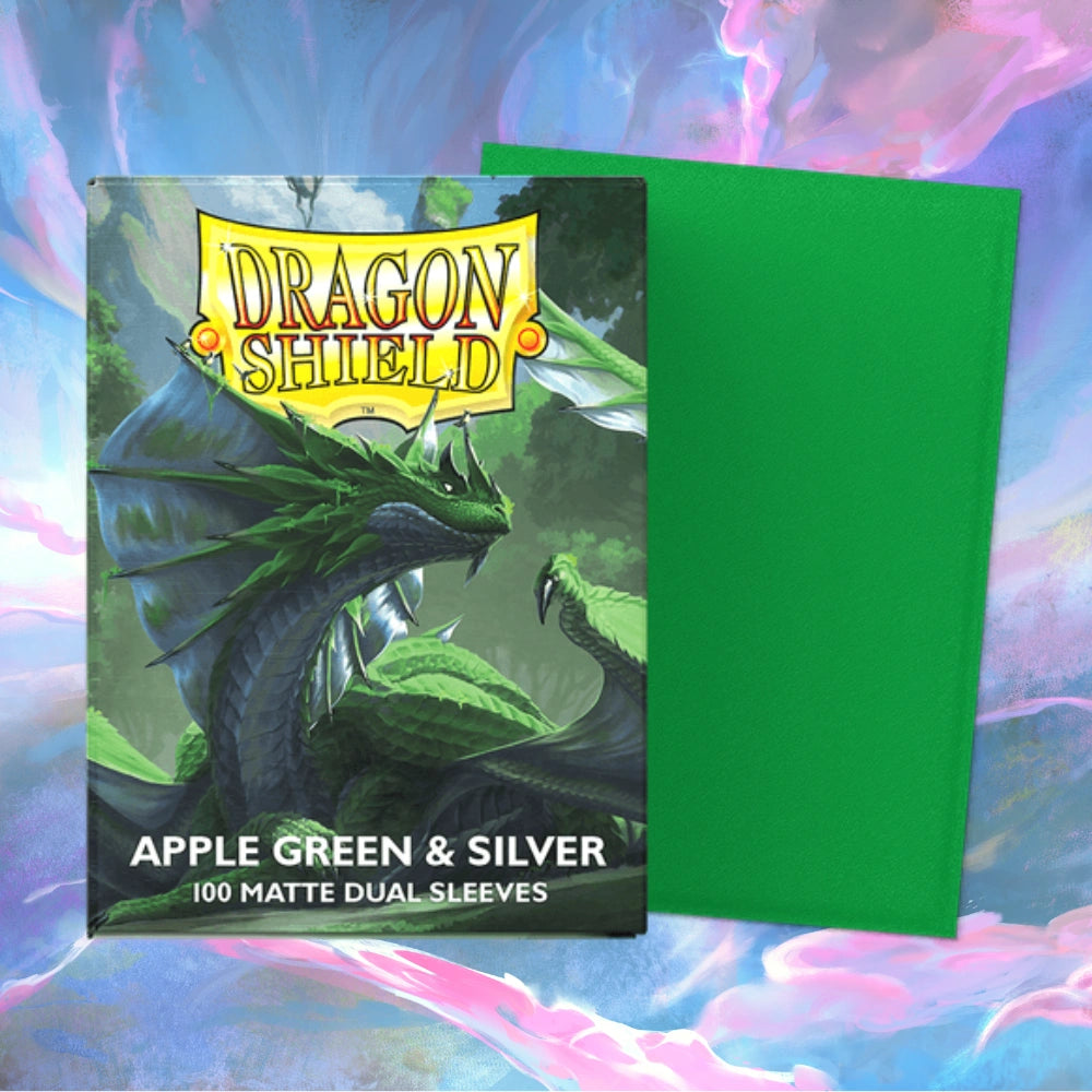 Dragon Shield Sleeves Dual Matte Apple Green Silver
