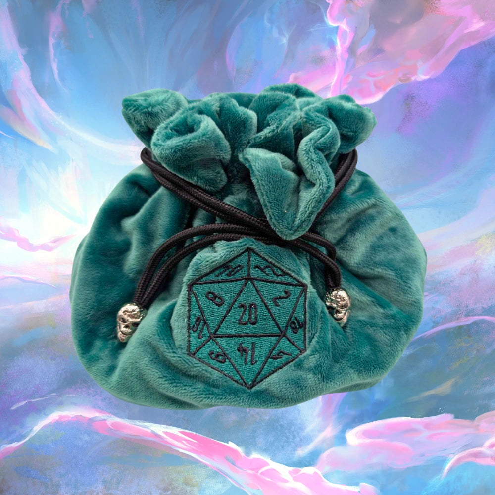 Green Large D20 Dice Sack