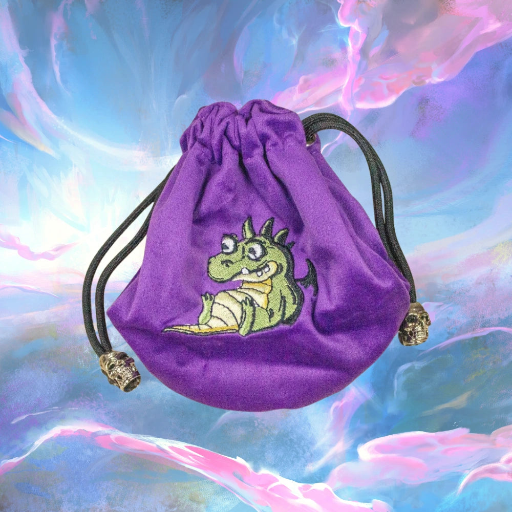 Mini Dice Bag - Purple Dragon
