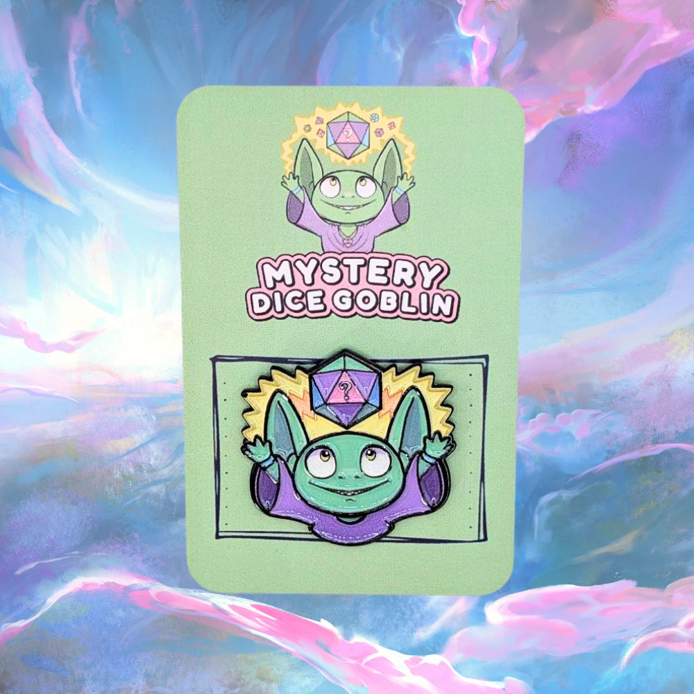 Mystery Dice Goblin Mascot Pin