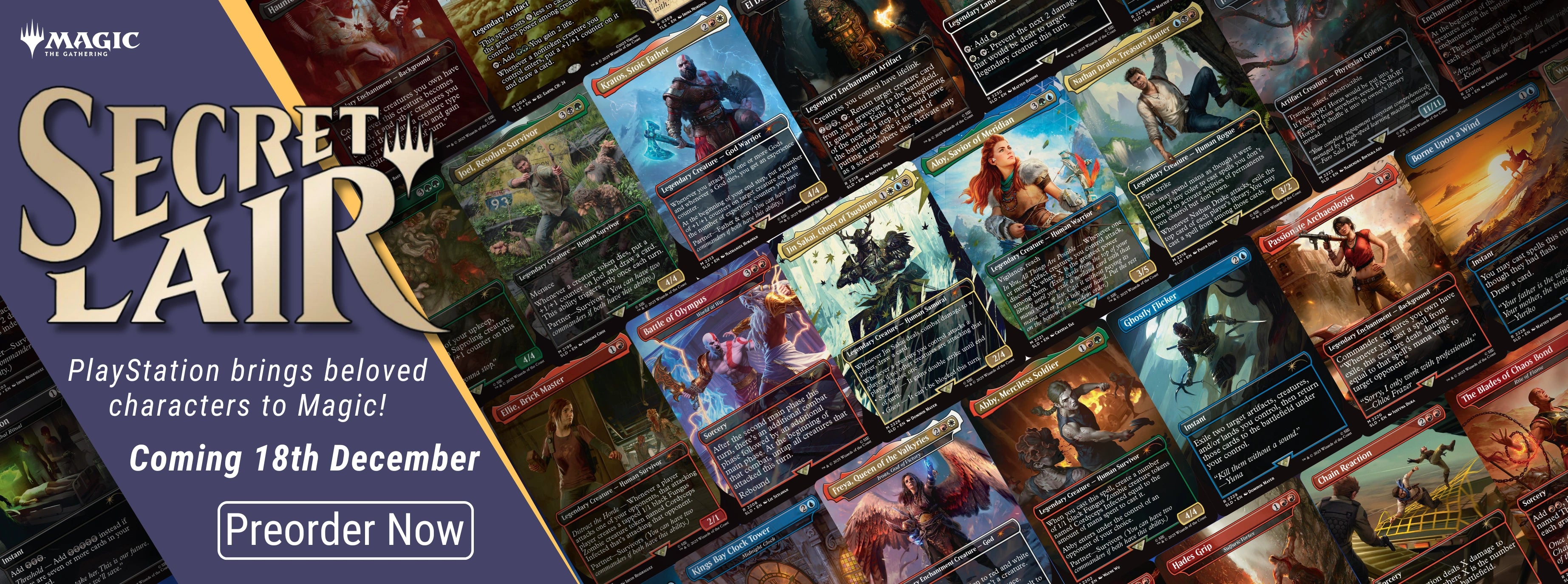 PlayStation Secret Lair Shopify Banner Desktop