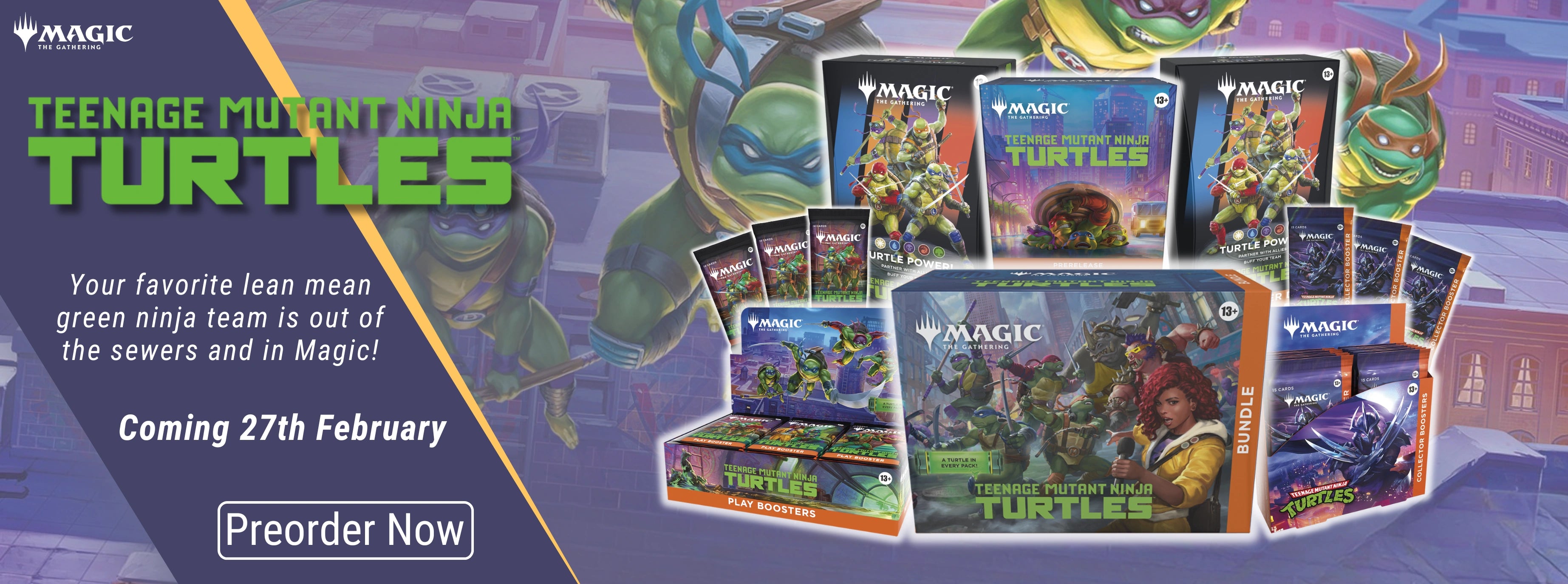 Teenage Mutant Ninja Turtles Preorder Sealed Shopify Banner Desktop