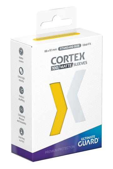 Ultimate Guard Cortex Sleeves (Matte Yellow | Standard Size)